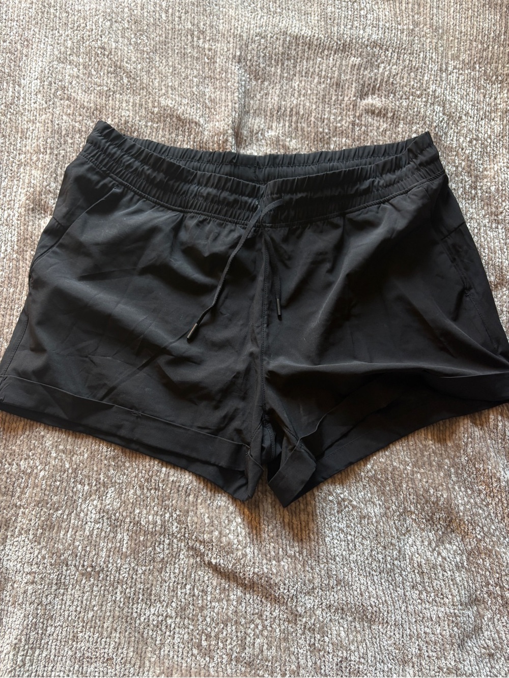 Black athletic material - can be dressed up or down